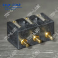 Mola de bronze do OEM Carregou o conector do pino de Pogo (3 contatos, fábrica)